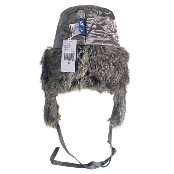 NWT Kangol Wool Ushanka Flannel Hat K0102FA Trapper Style Gray Faux Fur Sz Small - Picture 7 of 10